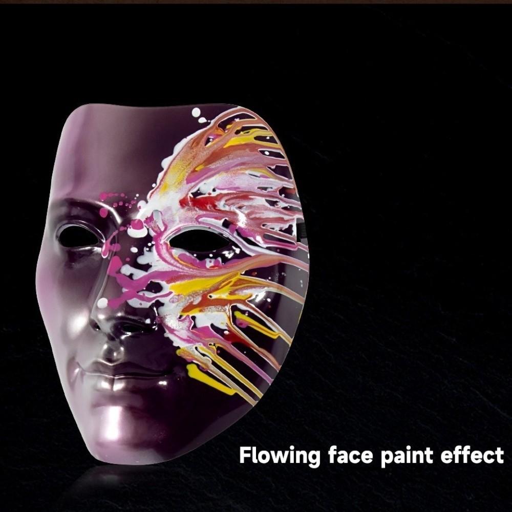 Flowing Phantom Paint Face Mask Plastic Anime Cosplay Props Personality Halloween Mask  Adult