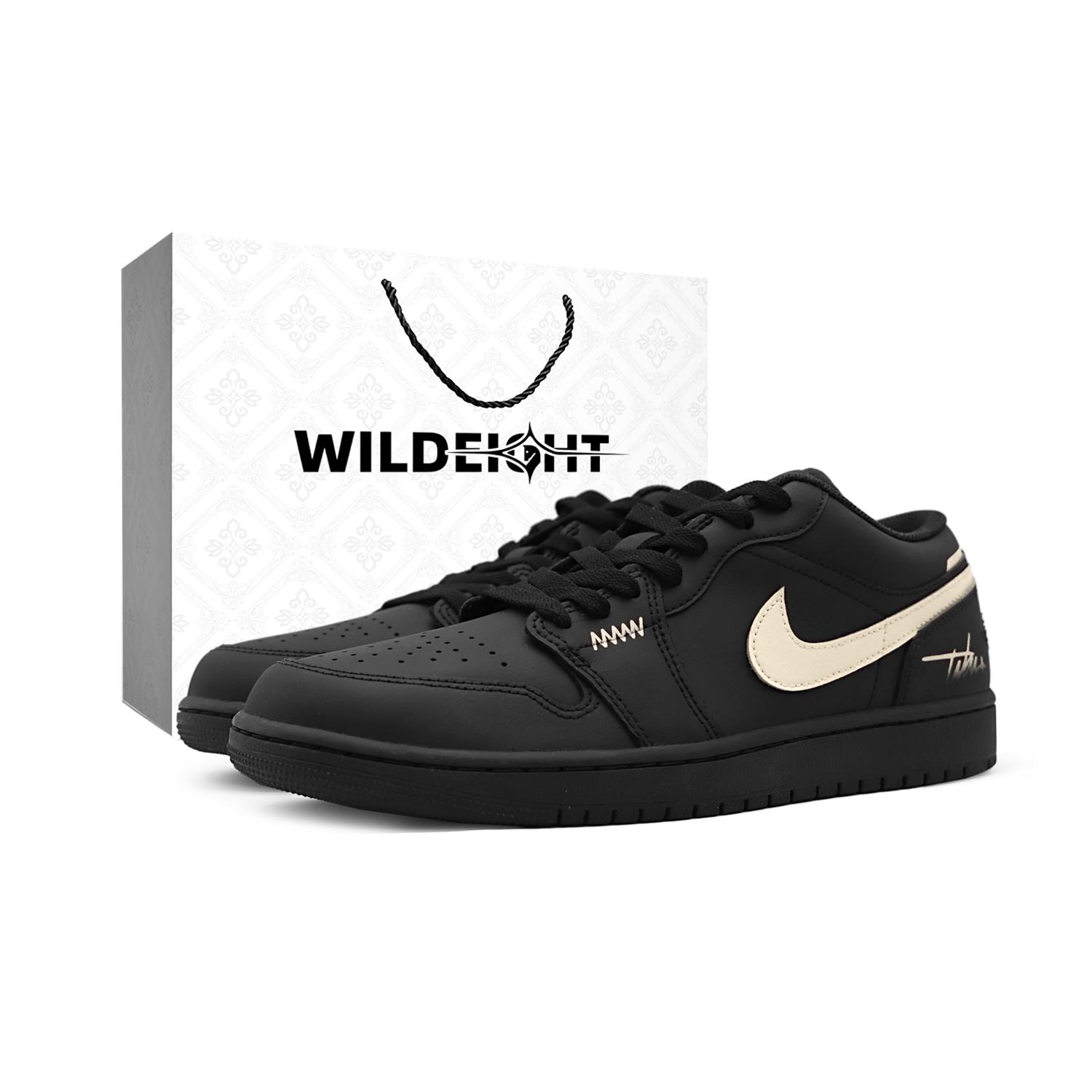 Jordan Air Jordan 1 Vintage Basketball Shoes Men s Low top Black 553558-093(Team582-SBOX) 40