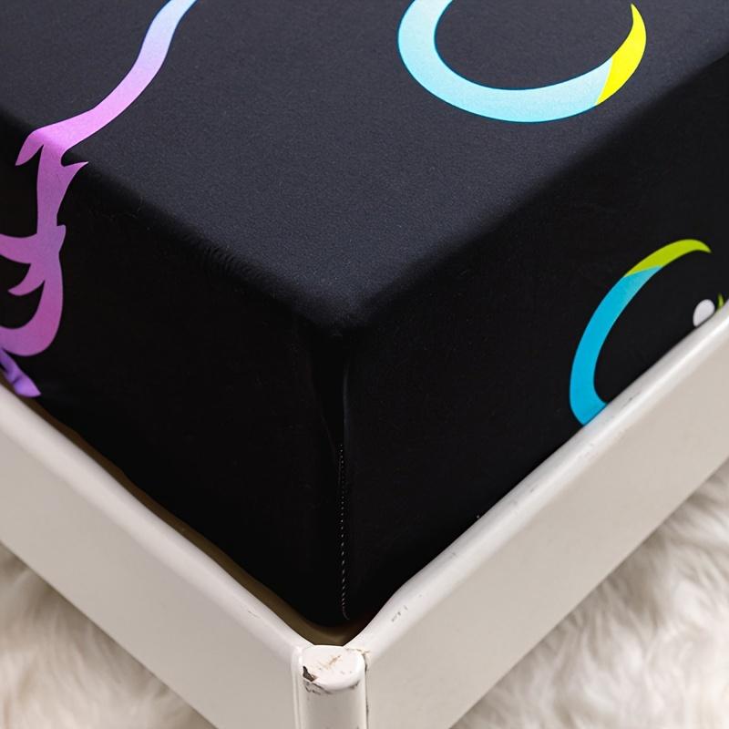 Novel Cute Cat Fitted Sheet Set Dustproof Non-slip All Season Mattress Protector Soft Breathable Bedding Set With Deep Pocket