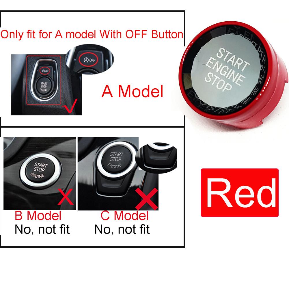 Buton de comutare a motorului de pornire și oprire cristal pentru BMW 1 2 3 4 5 6 7 X1 X5 X6 F22 F30 F10 F32 F01 F15 G30 G31 G11 G12 G01