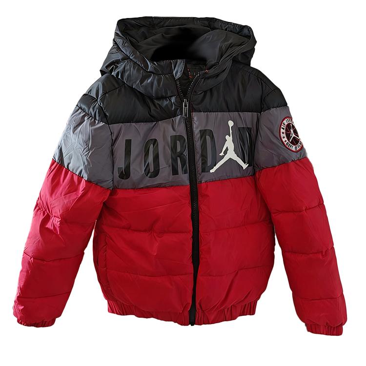 

Jordan Хлопковая куртка с буквенным принтом, капюшоном и молнией, длинный рукав, детская, CU3170-687 S