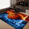 1PC Custom Name Fire And Ice Basketball Theme Floor Mat Ideal for Living Room, Game Rooms, Office, Bedroom,Floor Mat Playful Design158