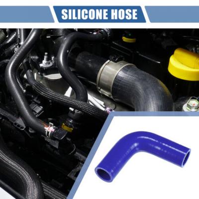 28mm 110" ID 90mm 354" Length 90 Degrees Blue Car Silicone Hose Universal