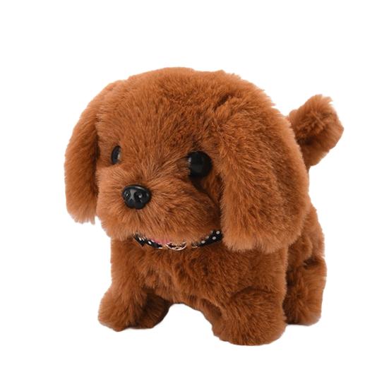 Kids Electric Plush Dog Toy Interactive Barking Nodding Movable Tail Walking Puppy Plushie Toddlers Educational Simulation Stuffed Animal Toy