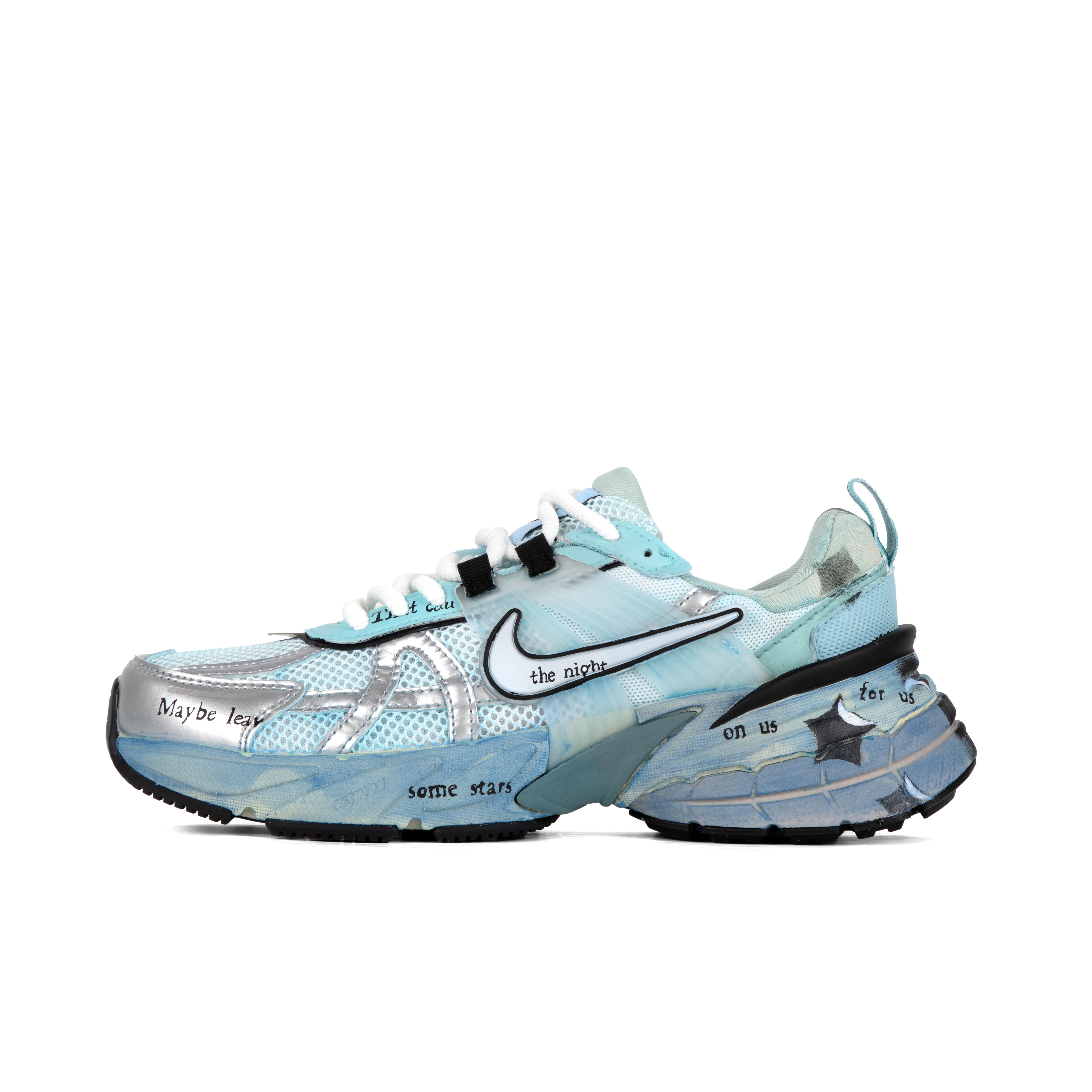 

Nike V2K Run Slip Resistant Abrasion Resistant Low top Running Shoes Women s Blue White FD0736-100(Team186-) 36