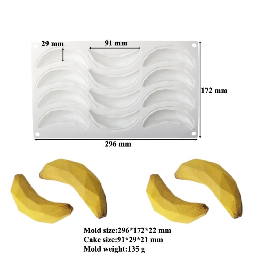 Wiederverwendbare Keksausstecher Bananenform Schokoladenform Niedliche Backformen für Kuchen Cupcake