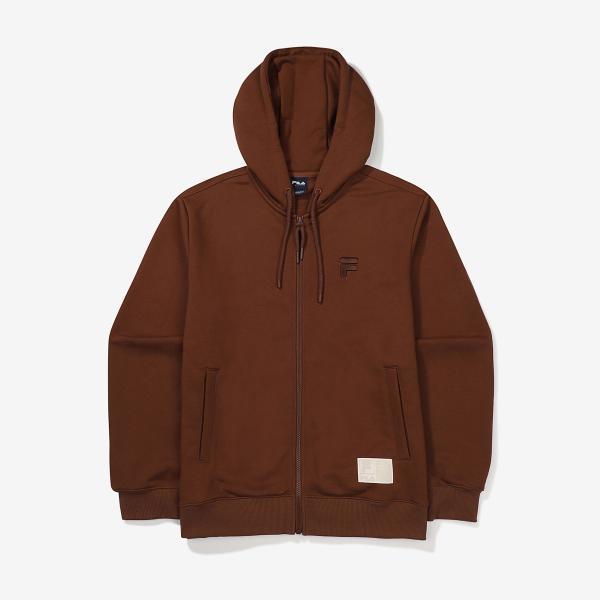 Fila Hooded Cotton Blend Training Jacket Fs2ftf3101x Cho Choco/100