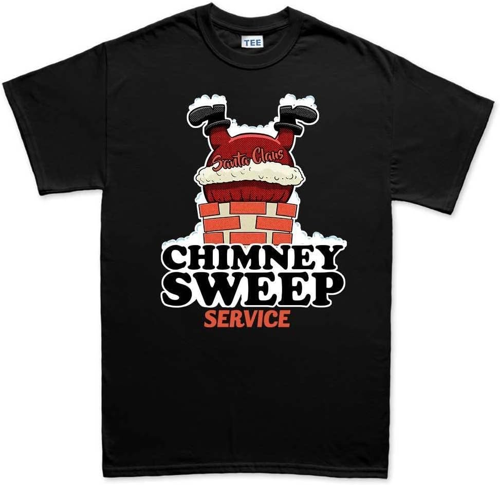 Chimney Santa Xmas Tree Mens T Shirt Tee Top Men T Shirt S чёрный