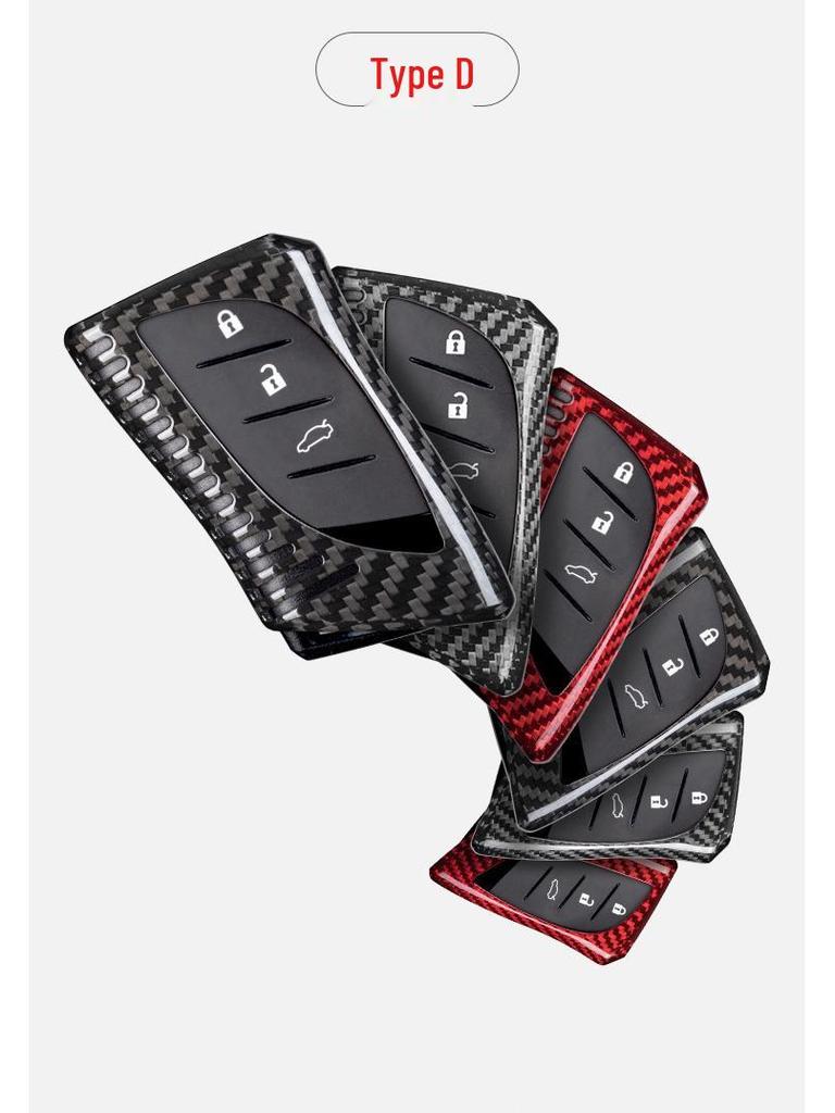 Carbon Fiber Key Case for Lexus: Compatible with ES300, RX, NX300, NX200t, UX260h Models