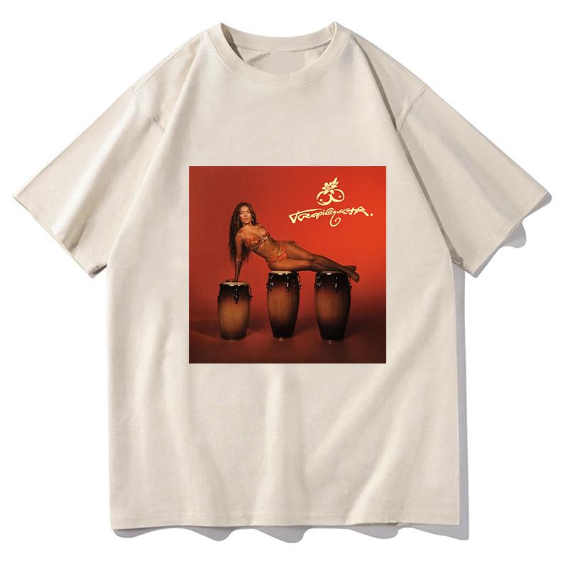 2025 Womens Casual Style Printed Pattern Short Sleeved KAROL G Tropicoqueta Tshirts For Spring And Summer Seasons Aesthetic Cl