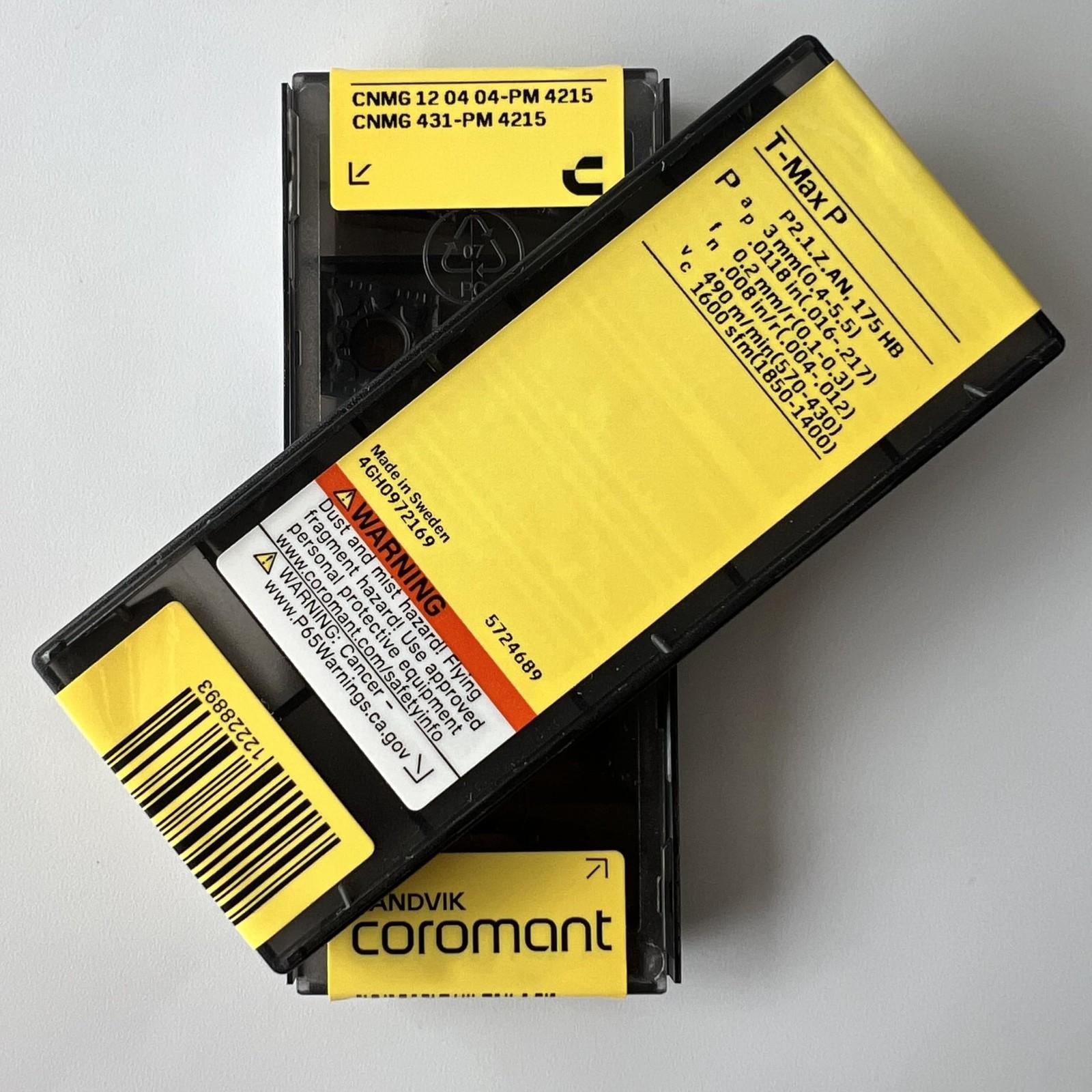 

Sandvik / CNMG120404-PM 4215 / Оригинальная шведская твердосплавная пластина 10 шт.