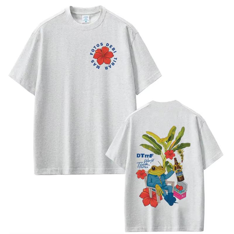 

Rapper Bad Bunny Tshirt Debi Tirar Mas Fotos DTMF World Tour T Shirts Unisexs Women Fashion Vintage Hip Hop Tshirts Streetwear S