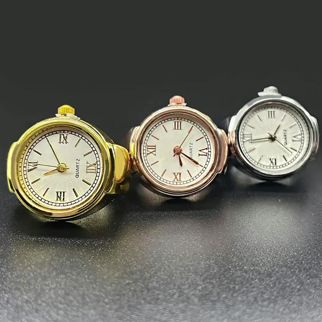 Ring Watch Fashion Square Ring Shape Watch Personality Creative Retro Style Ring Electronic Watch