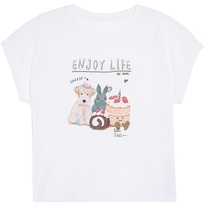 

Betu Women s Cartoon Print Short Sleeve T-Shirt S
