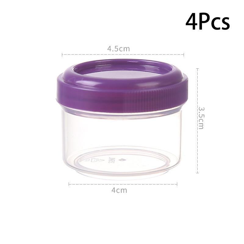 4Pcs Lunch Bento Sauce Container Cute Design Portable Plastic Condiment Dispenser Squeeze Mini Salad Ketchup Bottle