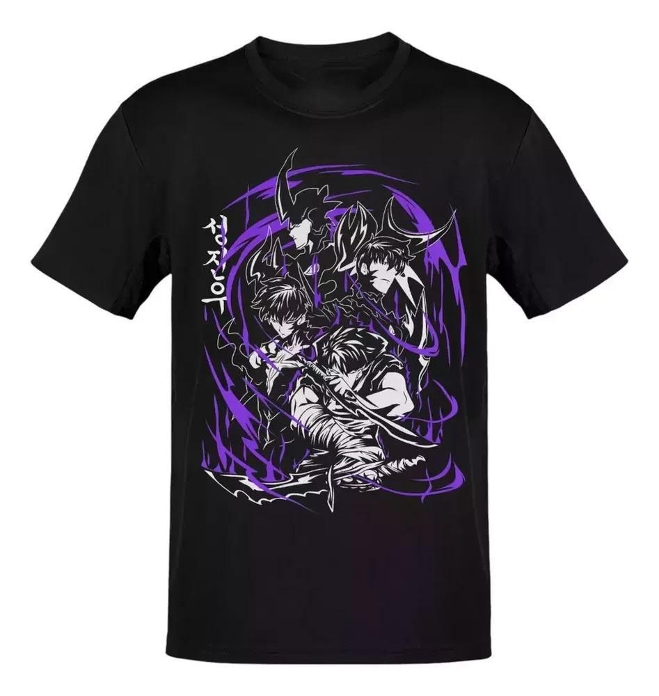 Anime Solo Leveling Sung Jinwoo Purple Tshirt Size S4xl Gift For Friends S