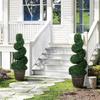 Sæt med 2 kunstige planter, Topiary Spiral Buxbomtræer med Potte, til Hjem Indendørs Udendørs Dekoration, 90cm
