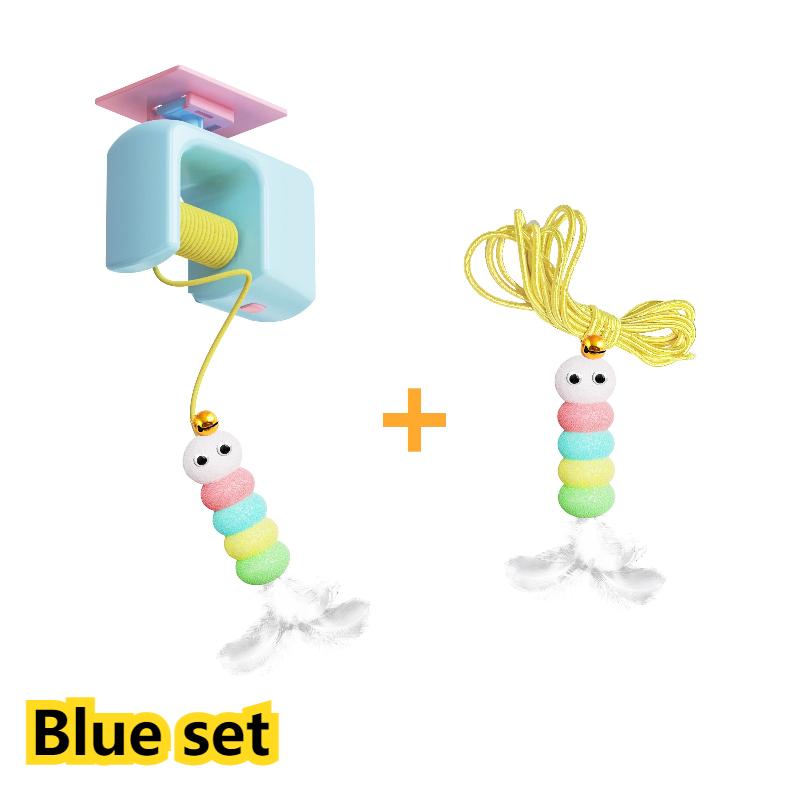 New Electric Interactive Smart Cat Toy Self-Entertainment Pet Cat Stress Relief Toy Automatic Door Hanging Elastic Rope Cat Toys