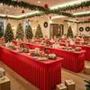 New Christmas Party Red Tablecloth Rectangular Elastic Wedding Birthday Party Venue Decoration Tablecloth Atmosphere Decoration