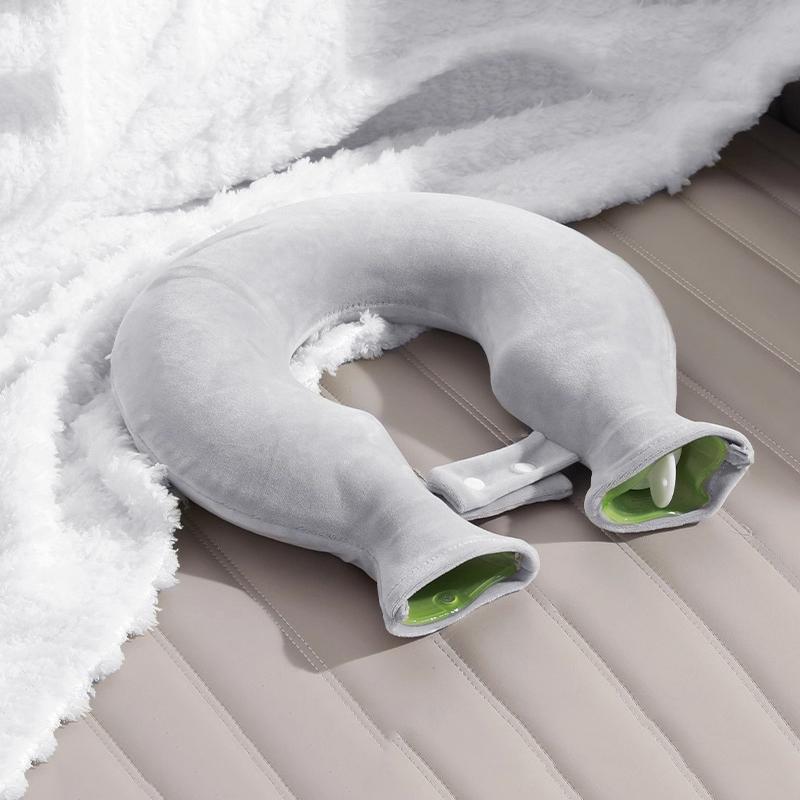 Vattenfylld U-formad Halsvärmare Halshängande Explosionssäker Handvärmare Hals Varm Kompress Varmvattenflaska Påse