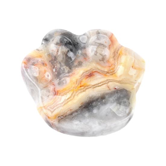 Mini Cat Paw Figurine Natural Healing Stone Hand Carved Statue Collectible Spiritual Gifts for Cat Lovers Women