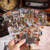 Retro Transparent Waterproof PET Stickers for DIY Journals and Children's Stationery