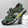 Men's Sandals Classic Genuine Leather Sandals Fashion Outdoor Hiking Shoes Light Breathable Non-slip Sneakers 38-48