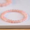 Natural Pink Quartz Bracelet for Women, Simple and Fresh Pink Crystal Beaded Bracelet, Pink Simple Beaded Fortune Bead Jewelry for Girls