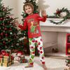 Print Cute Family Set Pajamas, Home Clothes, Family Set Long Sleeve Top Pants Set