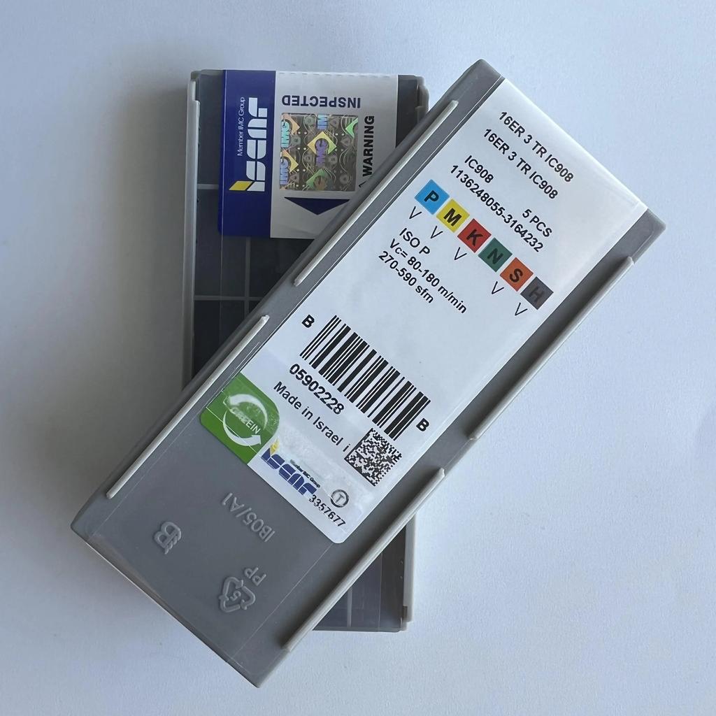 ISCAR / 16ER3TR IC908 /Industrial indexable carbide inserts 10 Pcs