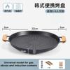 Antihaft-Runde Aluminium-Grillpfanne Tragbar für Outdoor-Camping Haushalt Grillen Backen