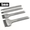 3/4/5/6mm Stainless Steel Diamond Chisel DIY Leather Tool Handmade Leathercraft Stitching Hole Punch Oblique Flat