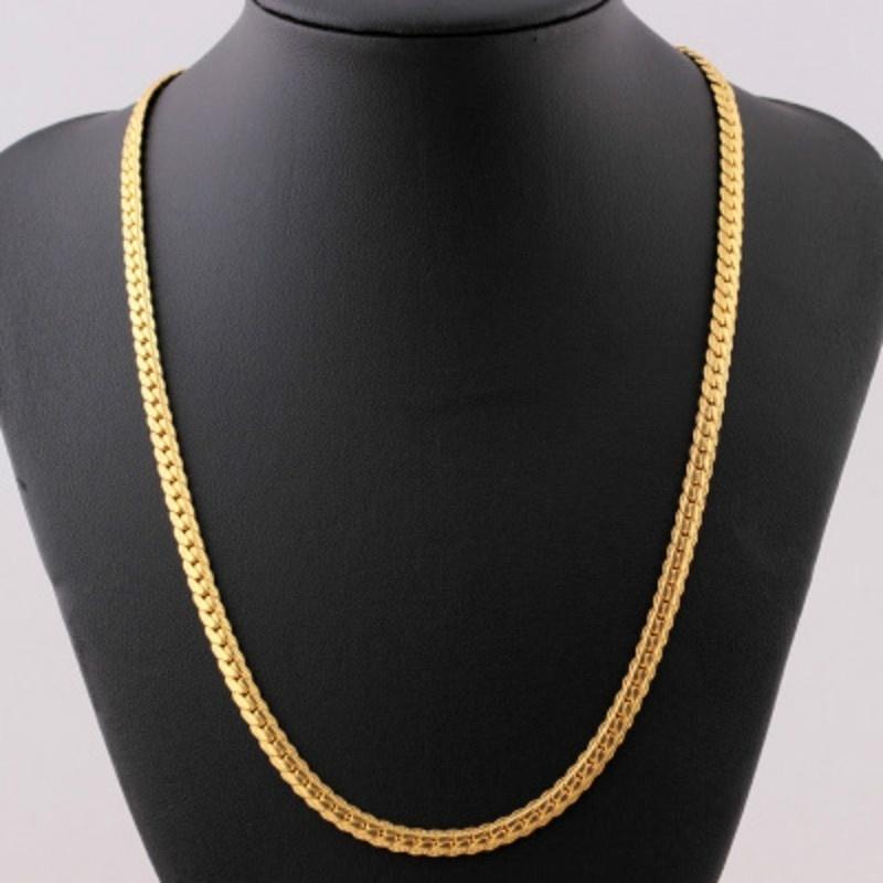 Móda Jednoduchý Design 6mm Tónový Přívěsek Kroucený Řetízek Náhrdelník Hip Hop Dlouhý Náhrdelník na Krk Módní Šperky