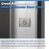 Wall Jamb Bumper for Glass Sliding Shower Doors Suitable for Shower Glass Moving Doors, Clear Shower Doors Bumper with Screws for Use with Sliding