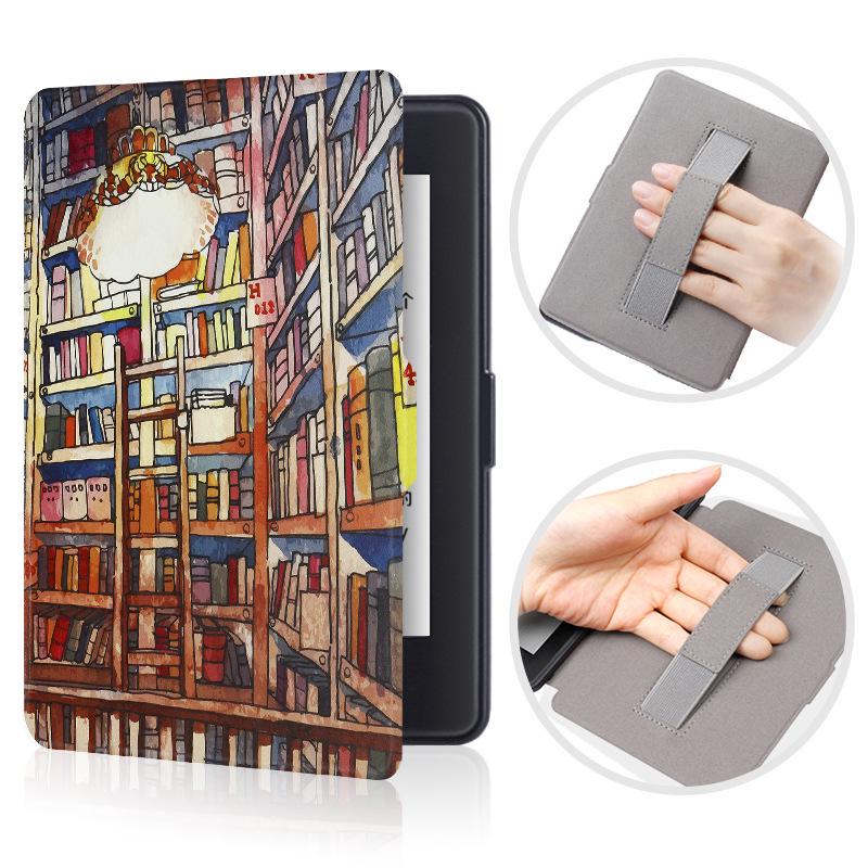 Handheld Protective Case for Kindle Paperwhite 3/2 – Slim Painted Shell with Hand Holder