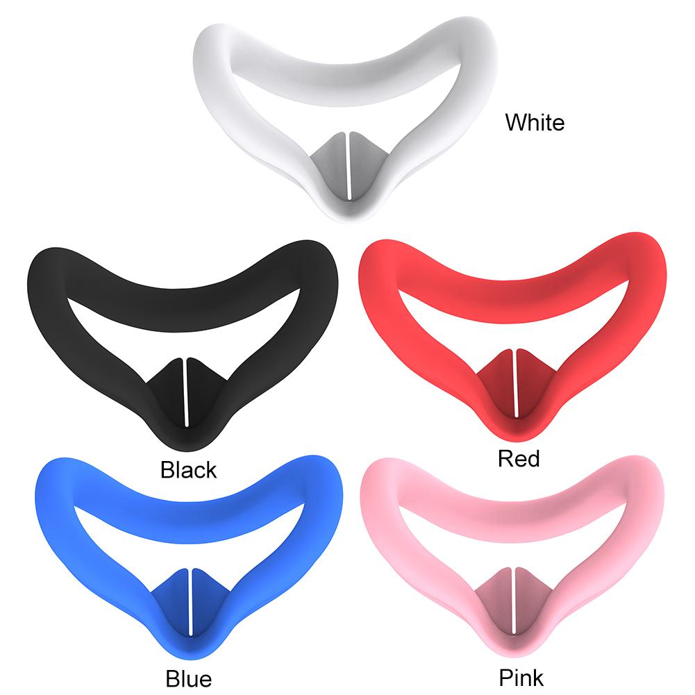Silicone VR Face Cover Sweatproof VR Silicone Mask Cover Face Cushion Pad Replacement for Meta Quest 3S VR Headset