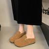 Baotou Half Slippers Women's Spring New Wear Lazy Single Shoes Casual Bread