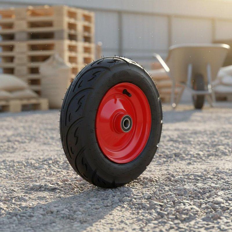 Utility Cart Replacement Wheel Wear Resistant Air-Filled Tire Hardware Accessory Shock Absorbing