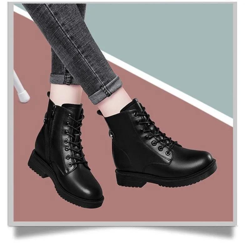 Podzimní a zimní martensky dámské kotníkové boty dámské chelsea boty dámské krátké boty ploché boty platformové boty gotické