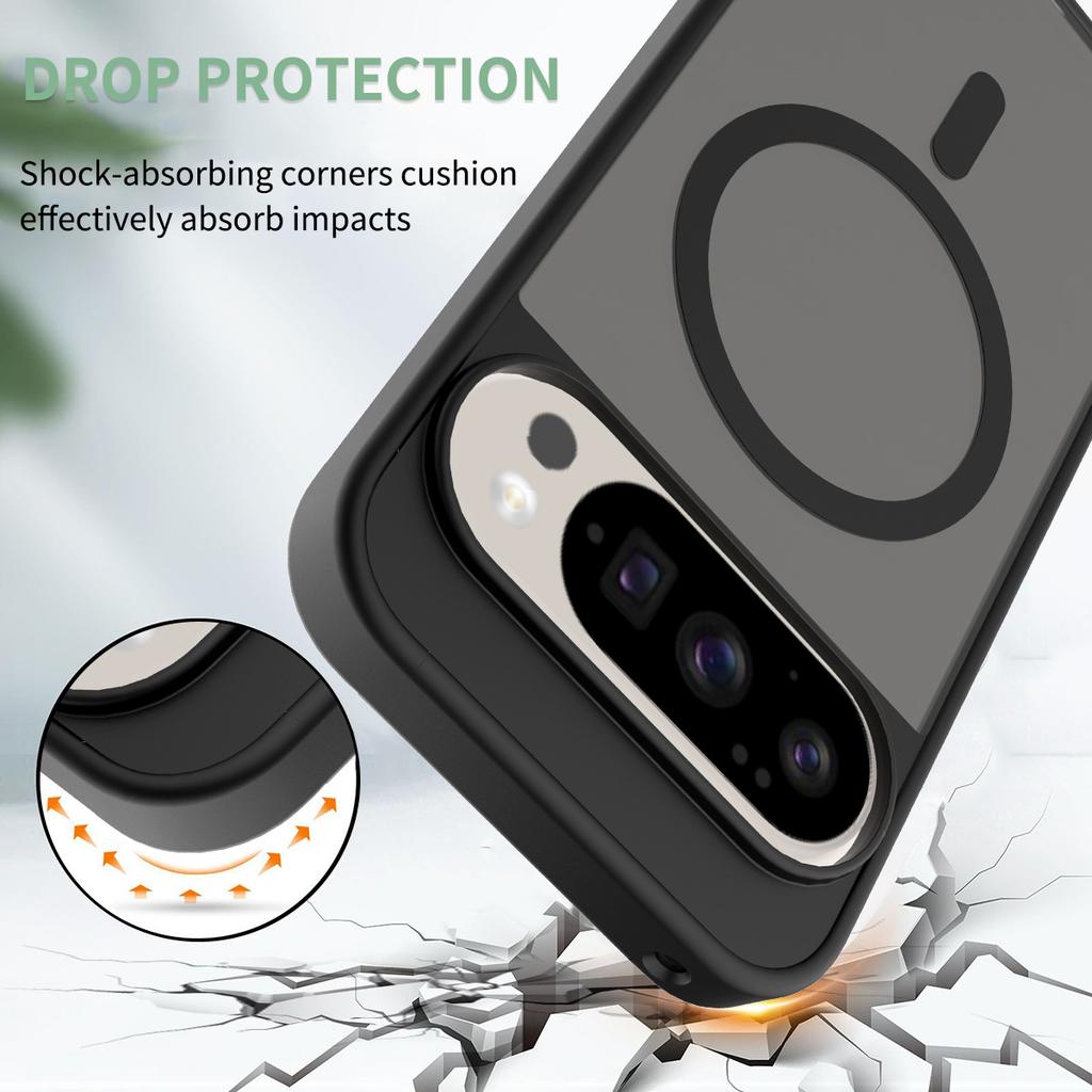 For Google Pixel 10 Pro/10/9 Pro/9 Magnetic Case TPU Frame Acrylic Back Phone Cover Skin Touch