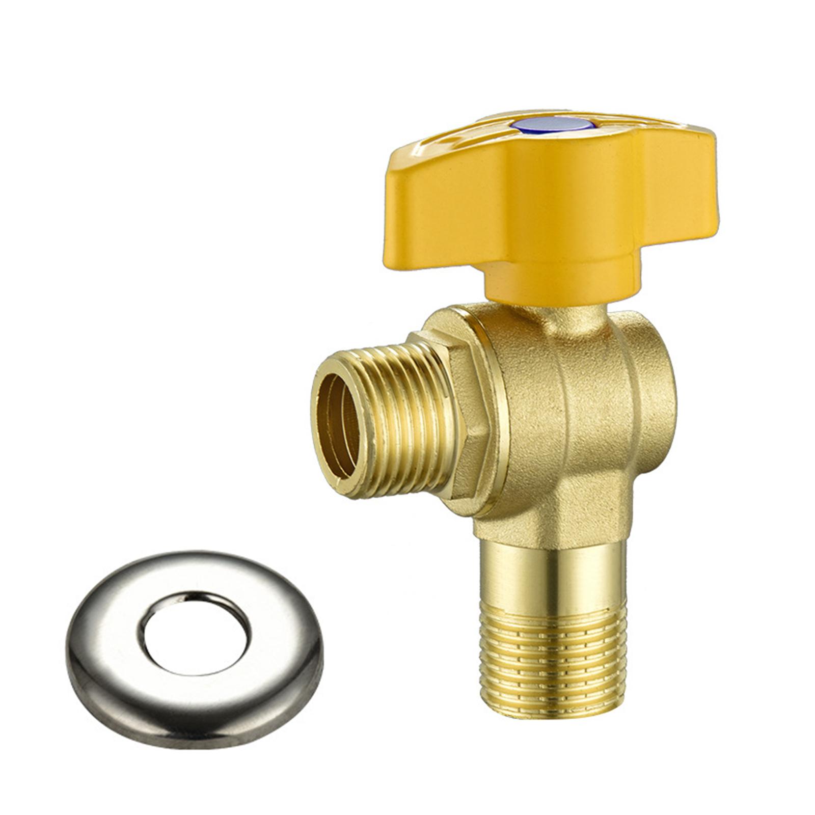 

Brass 1/2 Turn Angle Stop Valves Bathroom High Flow Hot/Cold Water Shut Off Valves Water Flow Control Valves Regulator Cold Water