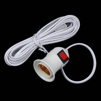 2,5M 4M E27 Držák patice lampy Nás U závěsné Světlo Žárovka Patice Kabel Se spínačem