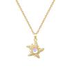 Titanium Steel, Colorful Sea Stars, Light Luxury Temperament, Gorgeous Diamond Necklace, Female Versatile Collarbone Chain, Titanium Steel Chain