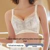 Women's Lace Push-Up Wireless Bra: Medium Thick, Anti-Sagging, Adjustable Support