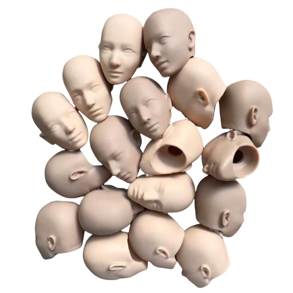 MENGF YUNYI 1/6 Чоловіча лялька Лисі голови з невеликими дефектами для DIY малювання, практики макіяжу, білі, рожеві, бежеві, частини ляльки солдата