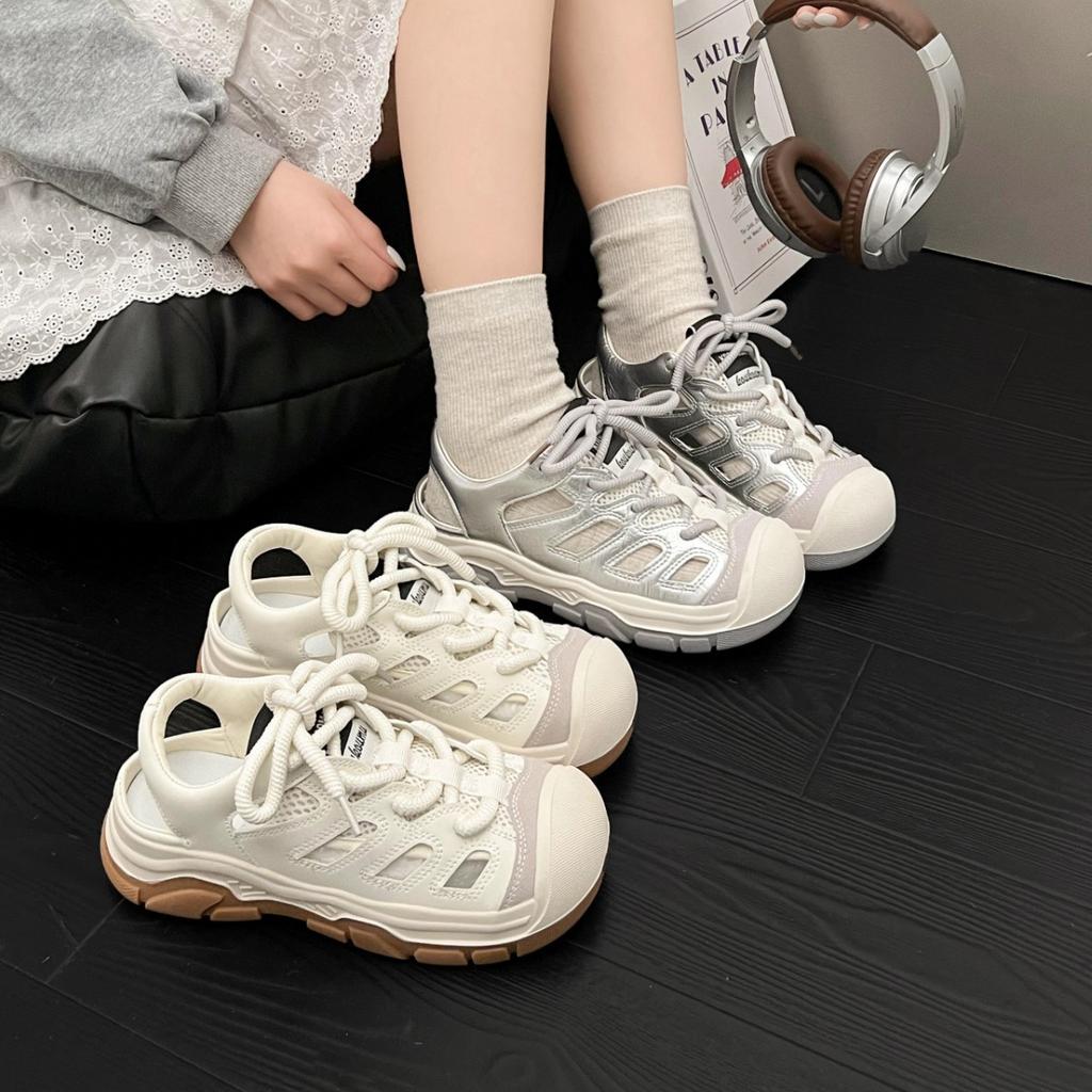 Niche Hollow Sports Sandals Women's New Outer Wear Thick-soled Soft-soled Beach Breathable Hiking Shoes