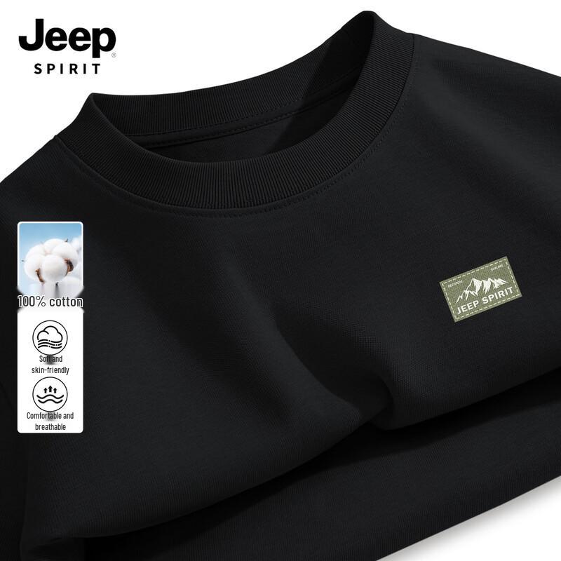 JEEP SPIRIT Men's Pure Cotton Long Sleeve T-Shirt