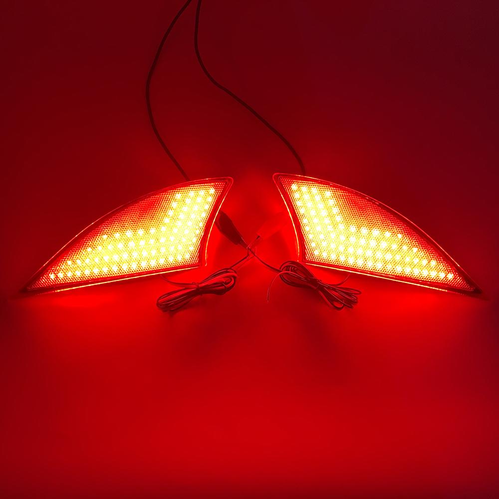 2x Rear LED Bumper Reflector Red lens Tail Brake Light lamp Red for Lexus IS 250 350 XE30 2014 2015
