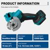 76mm Wireless Adjustable Speed Cutting Machine Portable Woodworking Power Tool Brushless Electric Angle Grinder