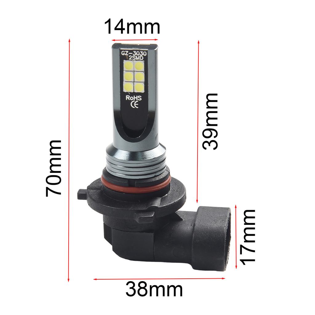 Super Bright 9006HB4 LED Fog Light Bulbs Pure White 6000K Illumination